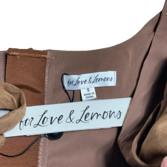 For Love & Lemons Brown Suede Hadley Mini Dress US S - Picture 6 of 11